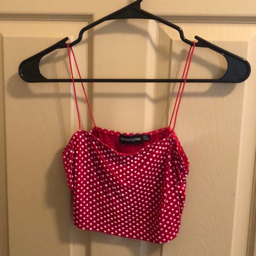 PLT polka dot crop top